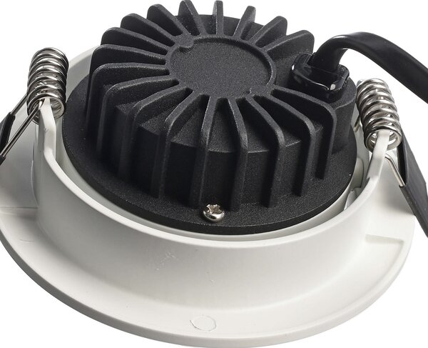 Deko-Light Spot LED încastrabil în tavan Dione 3.000 K alb, reglabil, Alb, Camera de zi / sufragerie, Metal, Modern, Corpuri de iluminat încastrate rotunde