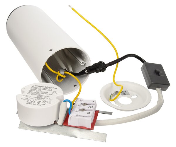 Deko-Light Spot LED pentru montare pe suprafață Lucea 10 W alb, reglabil, Alb, Camera de zi / sufragerie, Metal, Modern