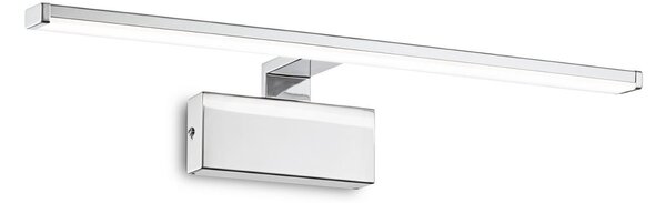 IDEAL LUX Aplică LED Alma, crom metalic, lățime 51 cm, Crom, Camera de zi / sufragerie, Metal, Modern, Soclu de perete jos