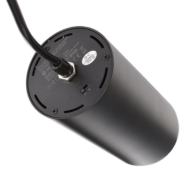 Deko-Light Lampă suspendată LED Lucea trifazată 15 W negru, reglabil, Negru, Hol, Aluminiu, Modern