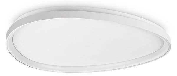 IDEAL LUX Plafonieră LED Gemini, albă, 81 cm, 3000 K, cu comutator pornit/oprit, Alb, Camera de zi / sufragerie, Metal, Modern