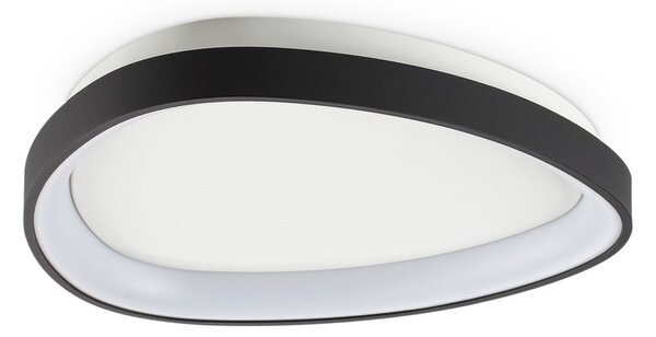 IDEAL LUX Plafonieră LED Gemini, negru, 42 cm, 4000 K, cu întrerupător, Negru, Camera de zi / sufragerie, Metal, Modern