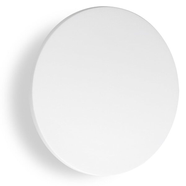 IDEAL LUX Lampa de perete pentru exterior cu LED Punto, albă, Ø 30 cm, Alb, Metal, Modern