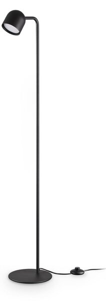 IDEAL LUX Lampadar Dodo, negru, înălțime 118 cm, metal, dimabil, reglabil, Negru, Camera de zi / sufragerie, Metal, Modern