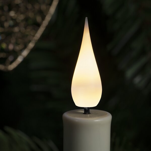Konstsmide Christmas Lumânări LED brad de Crăciun alb, 3D, 12x, reglabil, Alb, Plastic