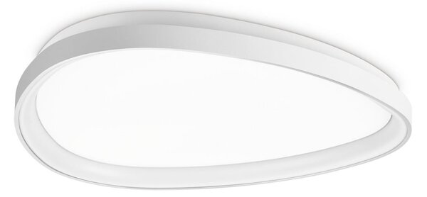 IDEAL LUX Plafonieră LED Gemini, albă, 61 cm, 2700 K, cu comutator pornit/oprit, Alb, Camera de zi / sufragerie, Metal, Modern