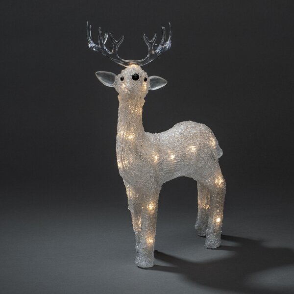 Konstsmide Christmas Figurină luminoasă LED ren IP44 clar 2500K, Transparent, Plastic