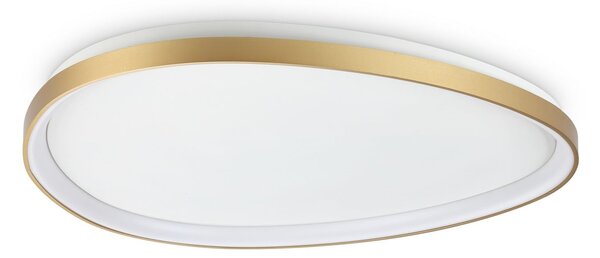 IDEAL LUX Plafonieră LED Gemini, alamă, 81 cm, 2700 K, cu întrerupător, Auriu / Alamă, Camera de zi / sufragerie, Metal, Modern