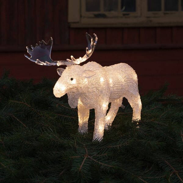 Konstsmide Christmas Figura de lumină cu LED-uri pentru elan utilizare în aer liber, Transparent, Plastic