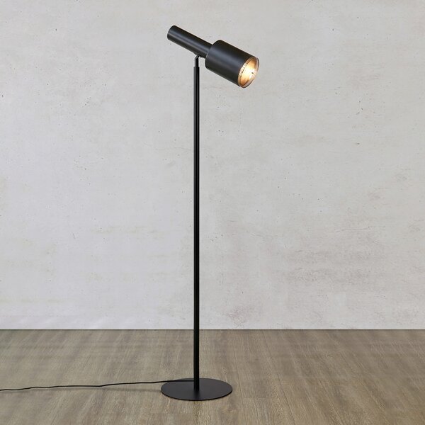 Markslöjd Ozzy lampadar din metal, cap reglabil, Negru, Camera de zi / sufragerie, Metal, Modern, Umbrelă în picioare