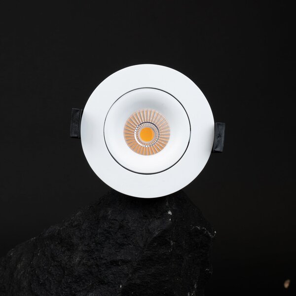 The Light Group SLC OnePro LED cu LED-uri de încastrat în jos alb 3.000 K, reglabil, Alb, Camera de zi / sufragerie, Metal, Plafon încastrat