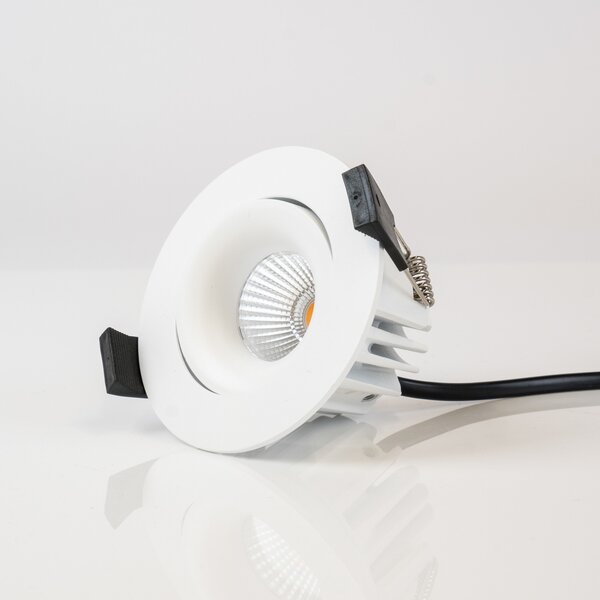 The Light Group SLC OnePro Spot de încastrat LED alb 4.000 K, reglabil, Alb, Camera de zi / sufragerie, Metal, Plafon încastrat