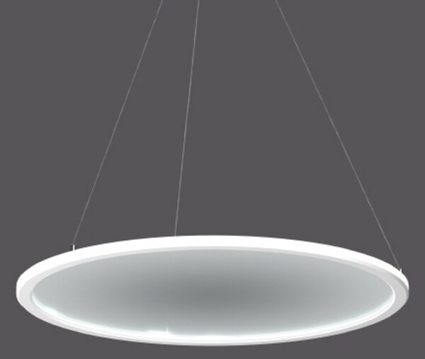 RZB Lampa suspendată Sidelite ECO Ø 58 cm transparentă 3.000 K, Transparent, Studiu / Birou, Metal