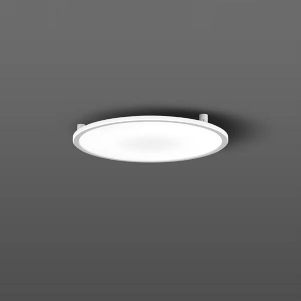 RZB Sidelite ECO plafonieră Ø 58cm opal 3,000 K, Alb, Studiu / Birou, Metal