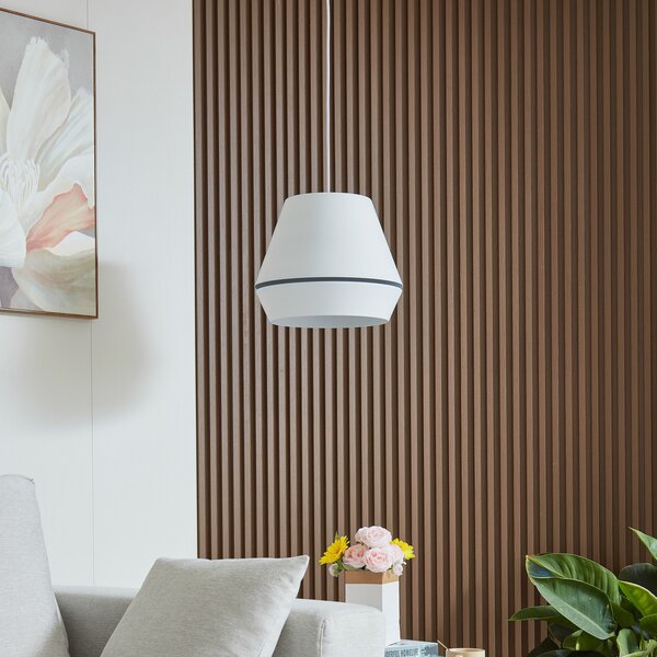 Lucande Mynoria Suspensie cu LED, alb, aluminiu, Ø 35 cm, Alb, Camera de zi / sufragerie, Aluminiu, Modern