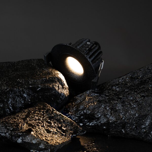 The Light Group SLC OnePro LED încastrat negru 4.000 K, reglabil, Negru, Camera de zi / sufragerie, Metal, Plafon încastrat