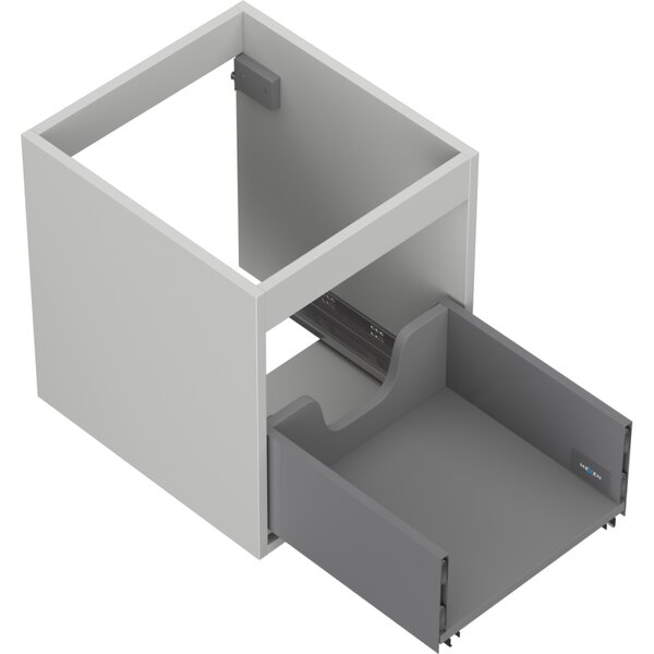 Mexen Box-A, dulap suspendat 40 cm, 1 sertar, gri mat, 91AX0-0400-470-1-62