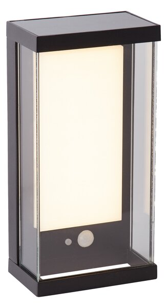 Searchlight LED solar de perete în aer liber 67419BK, Negru, Metal, Lumini solare