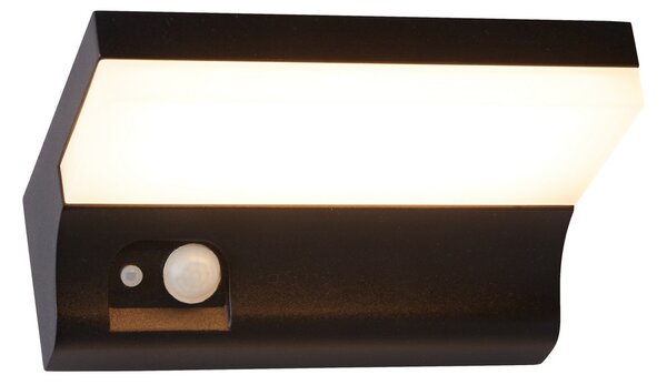 Searchlight LED solar de perete în aer liber 67417BK, Negru, Metal, Lumini solare