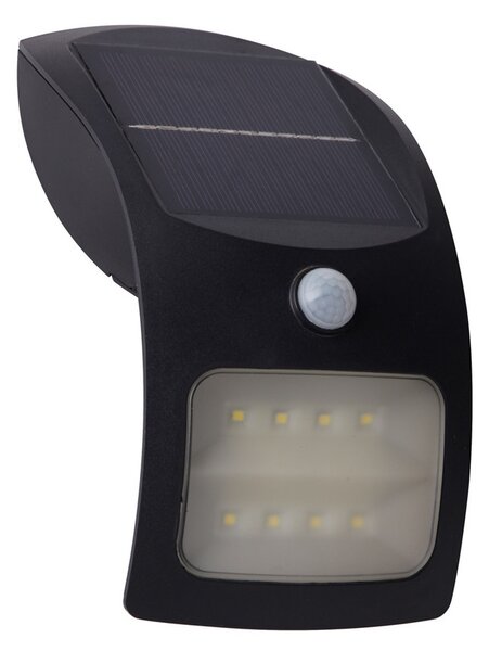 Searchlight Aplică de perete LED solar 67420BK-PIR, senzor mișcare, Negru, Plastic