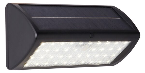 Searchlight Aplică de perete LED solar 67422BK-PIR, senzor mișcare, Negru, Plastic