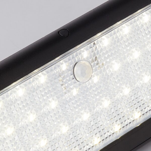 Searchlight Aplică de perete LED solar 67422BK-PIR, senzor mișcare, Negru, Plastic