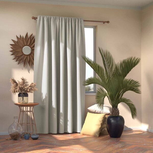 Draperie albă dimout (semi-opacă) 140x270 cm Kierra – Restilo