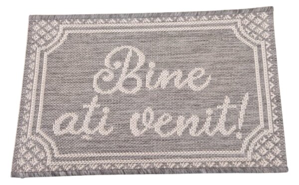 Covor Pentru Usa Intrare, Jeans 19354 , Gri , 40x60 cm, 1500 gr mp