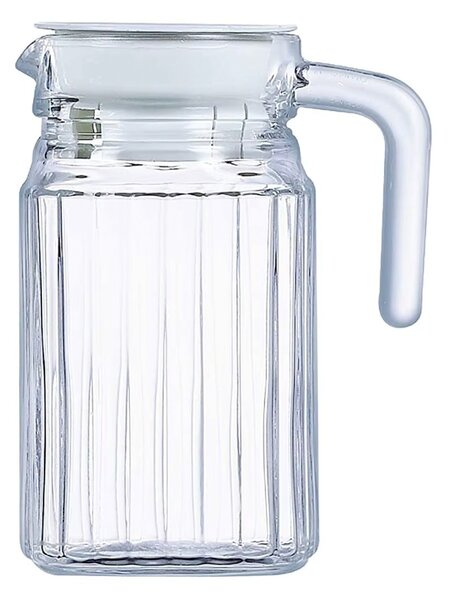 Carafa eleganta Pufo Simply din sticla pentru apa, limonada, suc, sos, 0.5 L, transparent