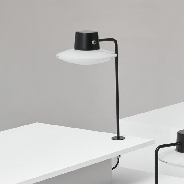 Louis Poulsen AJ Oxford lampă masă, pin, opal 41cm, Negru, Studiu / Birou, Metal, Design