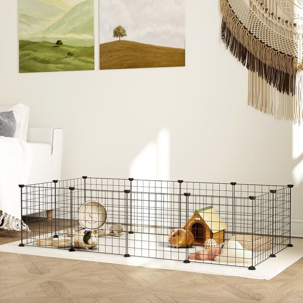 PawHut, tarc modular pentru animale, 35x35cm, negru | Aosom Romania