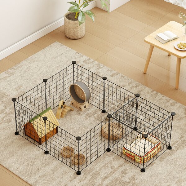 PawHut, tarc modular pentru animale, 35x35cm, negru | Aosom Romania