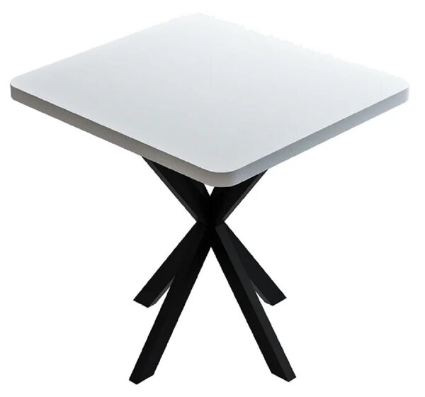 Masa bucatarie patrat texturata Homs, alb-negru, 70x70x75 cm, A0037