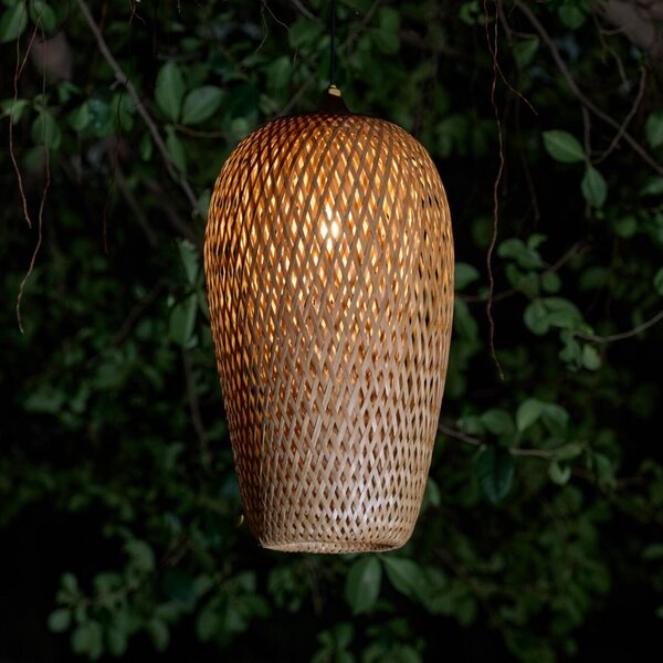 Pauleen Sunshine Bliss lampă suspendată LED, Lemn, Bamboo, Viața tânără, Lumini solare