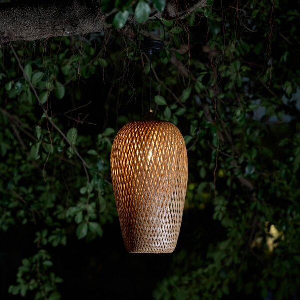 Pauleen Sunshine Bliss lampă suspendată LED, Lemn, Bamboo, Viața tânără, Lumini solare