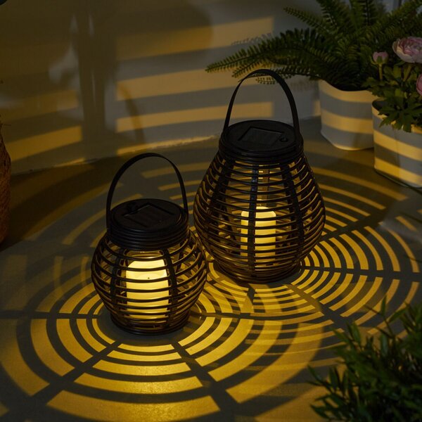 Pauleen Sunshine Glow LED lanternă solară, 2 bucăți, Negru, Plastic, Viața tânără, Lumini solare