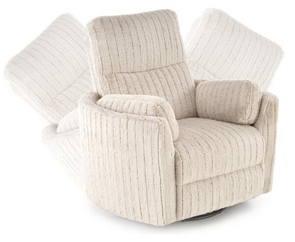 Fotoliu recliner PEGAS, stofa bej, 110x100/170x108/81 cm