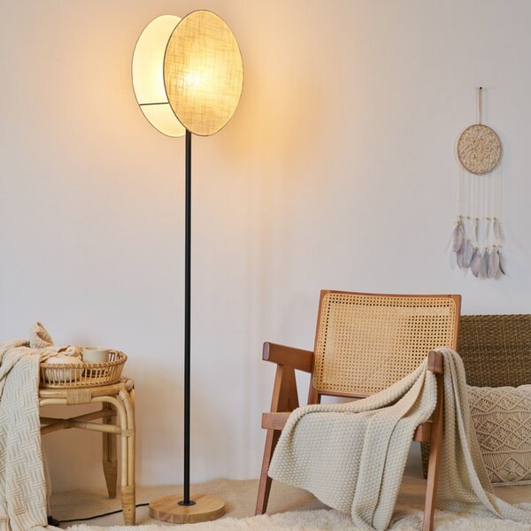 Pauleen Lampă de podea Boho Darling, Bej, Camera de zi / sufragerie, Țesătură / Textil, Scandinavă