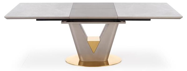 Masă de sufragerie Valencia (gri deschis + auriu). 1038766