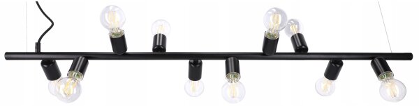 Candelabru pe cablu 10xE27/20W/230V negru