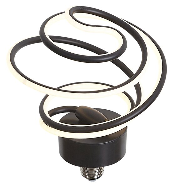 Bec decorativ LED E27 negru spiralat 6W 370 lm 3000K