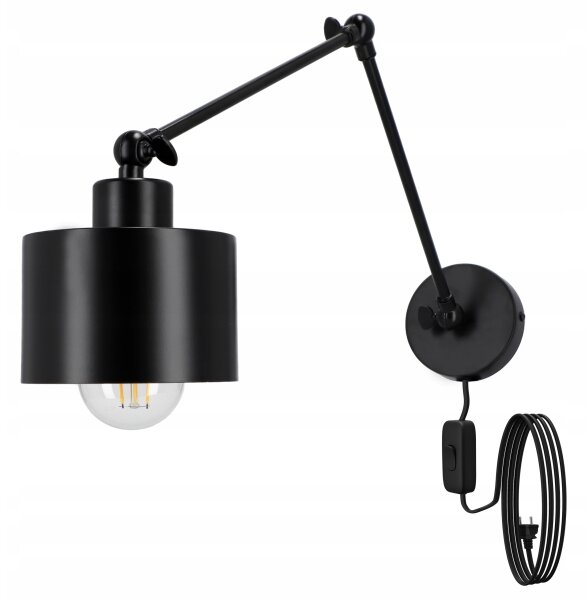 Aplica de perete 1xE27/20W/230V neagră
