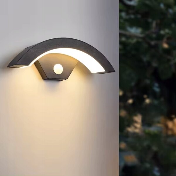 Aplică LED de perete pentru exterior cu senzor LED/10W/230V IP54 negru