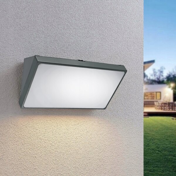 Aplică de perete pentru exterior LED/20W/230V IP65 gri