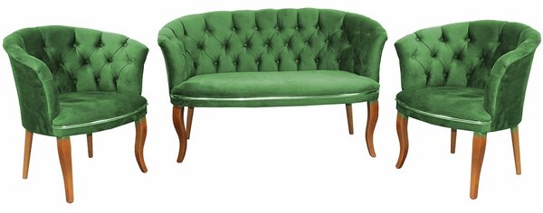 Set canapea si fotolii Milano Relax Homs textil verde