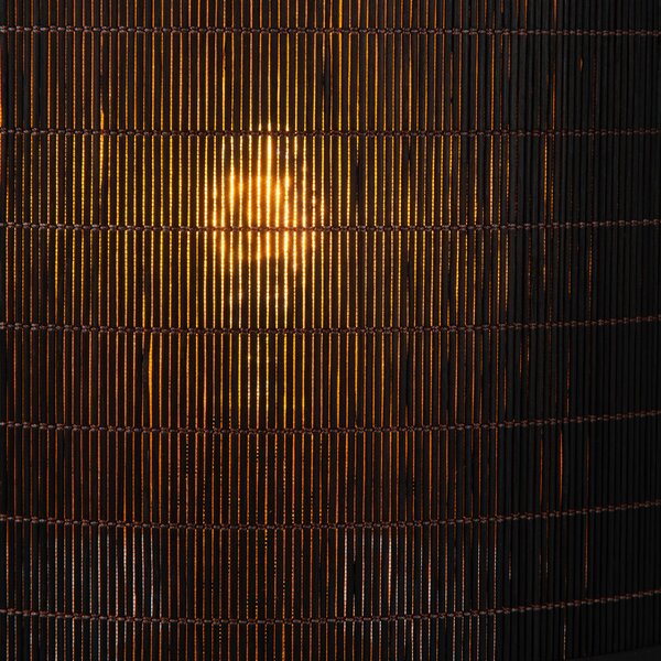 Lucide Tagalog lampă de masă din bambus, negru, Negru, Camera de zi / sufragerie, Bamboo