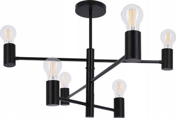 Lustru pe tijă 6xE27/20W/230V negru