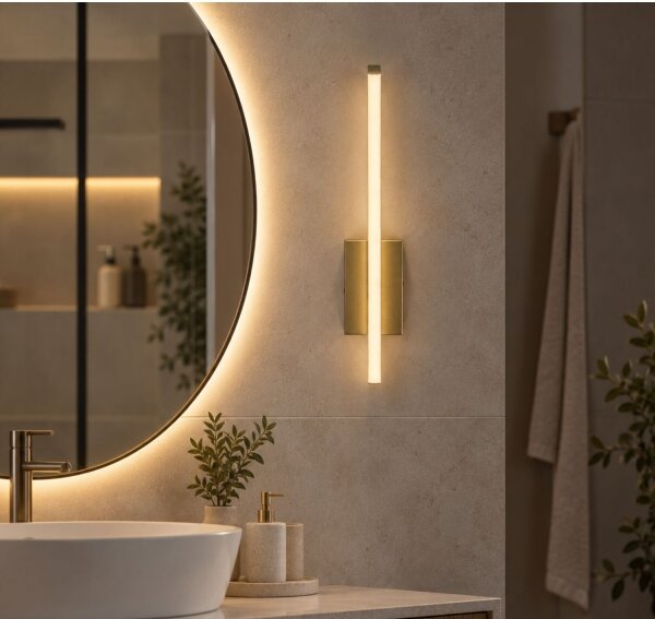 Rabalux 75089 - Aplică LED de perete pentru baie TILMANN 10W/230V 4000K IP44 auriu