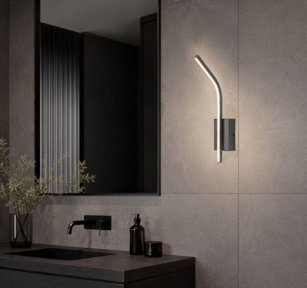 Rabalux 75000 - LED aplică de perete pentru baie TILMANN 10W/230V 4000K IP44 antracit