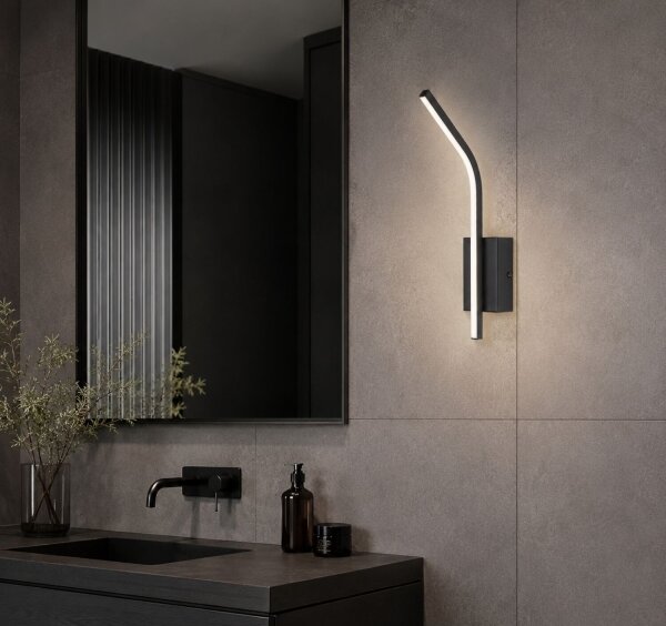 Rabalux 75088 - Lampă de perete pentru baie LED TILMANN 10W/230V 4000K IP44 neagră